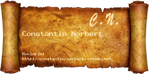 Constantin Norbert névjegykártya