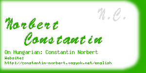 norbert constantin business card